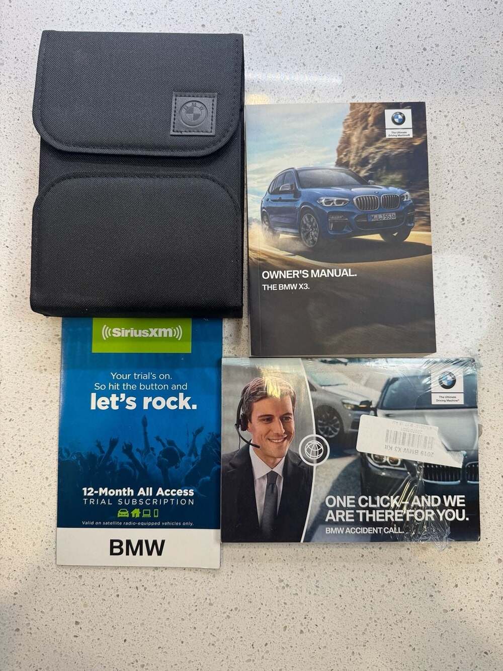 2019 BMW X3 Owner's Manual with Carrying Case and Accessories